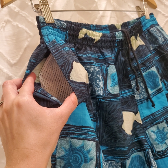 Vintage 90s G2000, swim trunks, net-lined, Men's L, blue - Picture 5 of 6